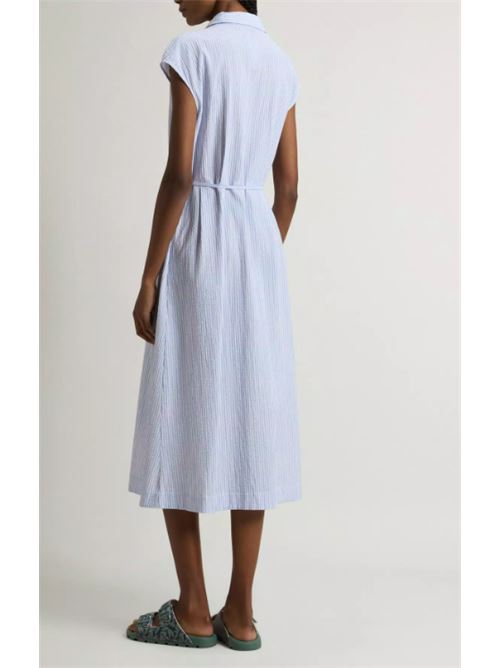 LONG SHIRT DRESS WOOLRICH | CFWWDR0186FRUT407031010 BLUE STRIPE